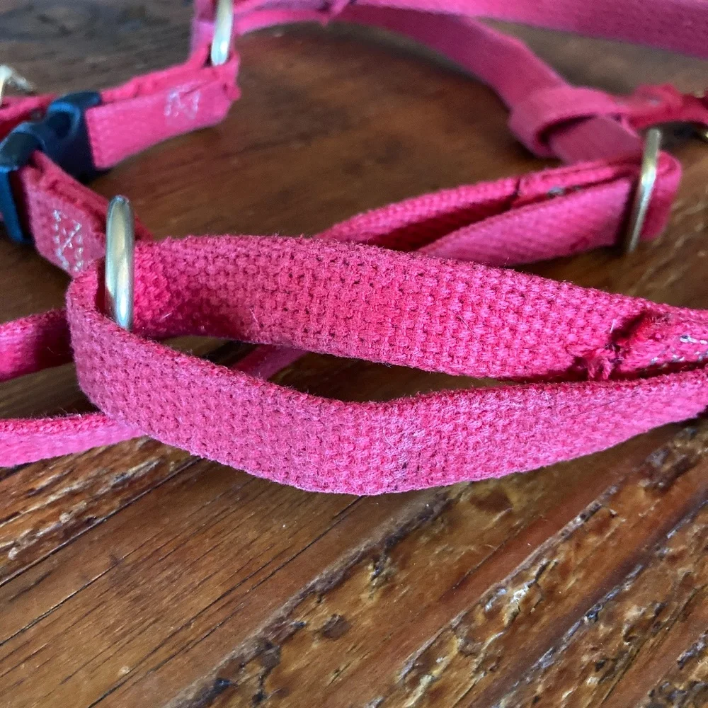 Found My Animal Dog Harness, Red, 100% Cotton, Size Medium, Made in the USA